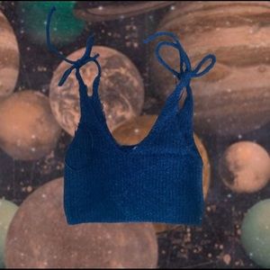 Fuzzy Black Crop Top 💕